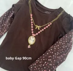 baby Gap 長袖トップス 90cm ブラウン×ドット