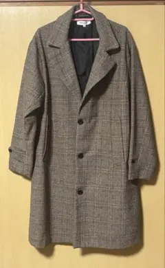 SOYOUS★チェスターコート ★メンズ★ブラウン★グレンチエック★Mサイズ