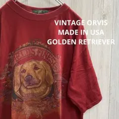 希少 USA古着 ドッグTシャツ アニマルプリント ヴィンテージ ORVIS