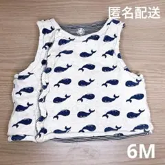 【匿名配送！】プチバトー リバーシブル くじら ベスト 6M