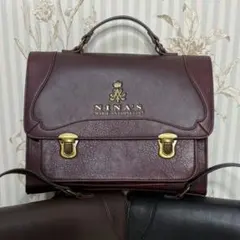 青木美沙子 サッチェルバッグ 3way 赤