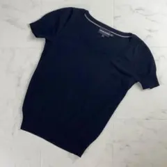 エンポリオアルマーニ シルク混 半袖ニットソー ブラック サイズ6*TC1070