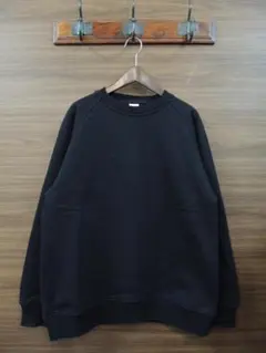 COMOLI 22AW コットン 吊裏毛 クルーネック裏起毛ラグラン スウェットのサムネイル