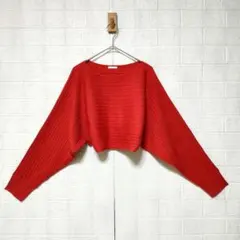 GU ジーユー (S)　クロップド リブ セーター