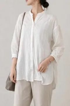 【URBAN RESEARCH DOORS】白ブラウス ワンサイズ ナチュラル系