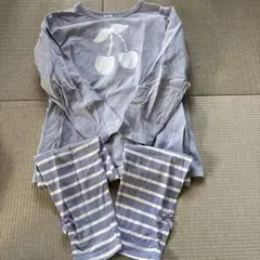 チェリー柄長袖パジャマセット 140cm