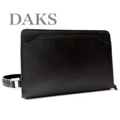 DAKS ダックス 本革レザー セカンドバッグ 冠婚葬祭 チェック柄 人気定番