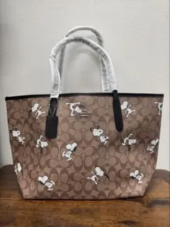 新品 COACH コーチ スヌーピー トートバッグ