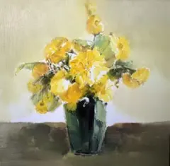 油絵《花の言葉》60*60 cm 画家郎麗巍作 - メルカリ
