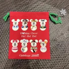 ディズニーリゾート　ランド　シー　ミッキーマウス クリスマス 巾着袋　2008