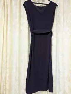 ネイビー　 ノースリーブワンピース
