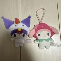 쿠로미 마이멜로디 봉제인형 마스코트 2점 세트