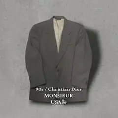 90s USA製 Christian Dior ウール 2Bテーラード 44R