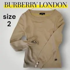 ▪️BURBERRY LONDON カシミヤ混　ニットセーター　ロゴ有　高級感 ▪️BURBERRY LONDON カシミヤ混 ニットセーター ロゴ有 高級感