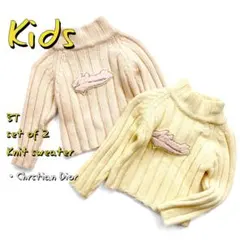 Christian Diorクリスチャンディオール キッズ90 ニット2着セット