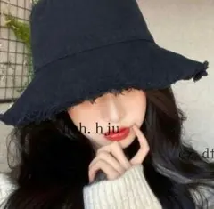 フリンジハット 韓国ファッション 帽子 シンプル ベージュcm5