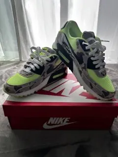 NIKE Air Max カモフラージュ/ライム スニーカー - メルカリ