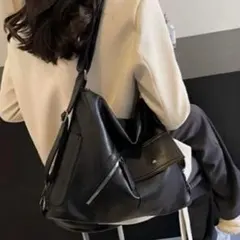 ショルダーバッグ 多機能ポケット付き 2Wayレザーショルダーバッグ GRL