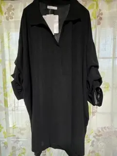 【新品未使用】 袖タック＊接触冷感チュニック♡ チュニック4L