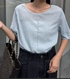 CIAOPANIC 半袖 シアーTシャツ サックスブルーのサムネイル