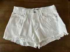 Heather ホワイトデニムショートパンツ