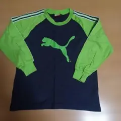 PUMA 長袖カットソー 130cm ネイビー/グリーン
