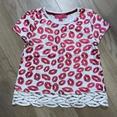 BETSEY JOHNSON リッププリント Tシャツ 110㎝