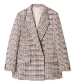 新品タグ付✨Mila Owen 金釦ダブルブレストツイードブレザー　ジャケット
