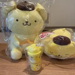 新品未開封 サンリオ ハッピーくじ ポムポムプリン ラストワン 3点セット
