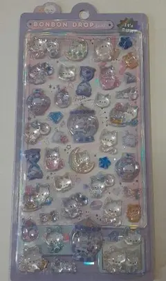 ボンボンドロップシール　ナイトミャウ