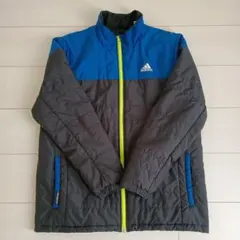 adidas アディダス 中綿コート 青/黒 160cm