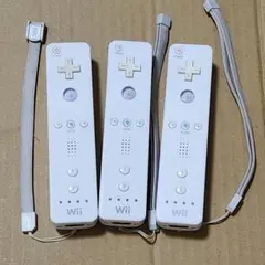 Wiiリモコン コントロール　3体セット　ホワイト　ストラップ付き