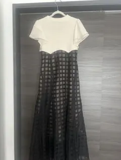 ダズリン シアーチェックコルセットワンピース