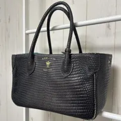 A.D.M.J スワロフスキー クロコ型押しトートバッグ - メルカリ