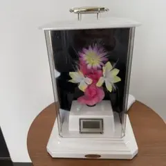 ファイバーライト　フラワーアレンジメント 置時計 デジタルクオーツ