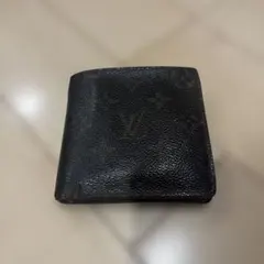 Louis Vuitton 二つ折り財布 ブラック　ジャンク品