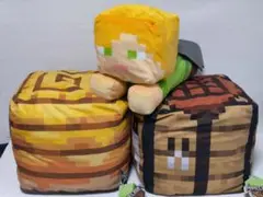Minecraft ブロックデザインクッション&BIGぬいぐるみアレックス