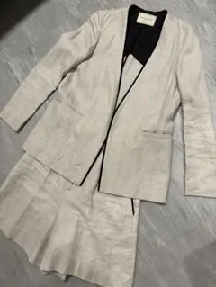 ノーカラージャケット セットアップ