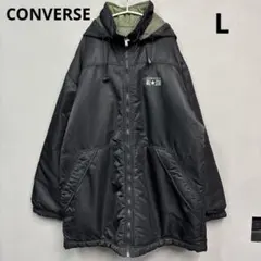 コンバース ベンチコート メンズ ダウンコート リバーシブル ブラック L