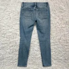 MOUSSY スキニー ストレッチデニム ストレート【24】ライトブルー