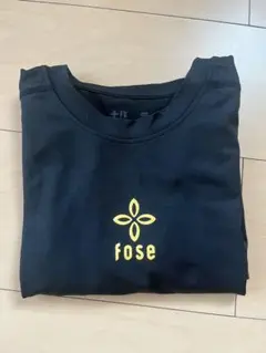 FoseKift アンダーシャツ 丸首長袖 ブラック S