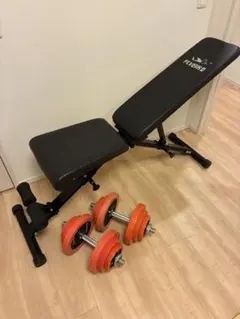 トレーニングベンチ ダンベル29kg マットセット irotec flybird - メルカリ
