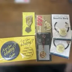 二宮和也 嵐ツアーグッズ、大奥、6点缶バッジ、ストラップ、ヘアゴム