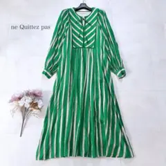 極美品】ヌキテパ コットンオーガンザペイズリーダンスフリルドレス