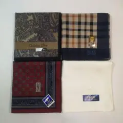 ハンカチ クリスチャンディオール DAKS YSL ラルフローレン 4枚