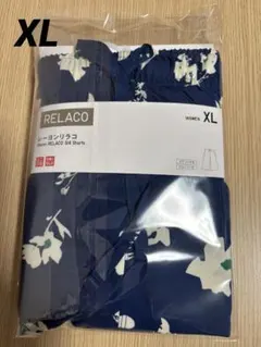UNIQLO レーヨンリラコ 花柄 ネイビー XLのサムネイル