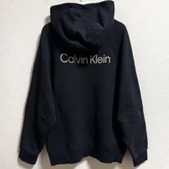 Calvin Klein パーカー オーバーサイズ 裏起毛 ブラック ロゴ M