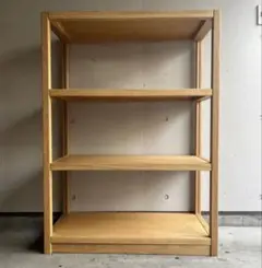 美品・廃盤希少★無印 オーク材ユニットシェルフ・中