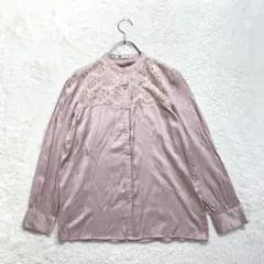 セブンデイズサンデイ【M】くすみピンク レースブラウス 花柄レース フェミニンのサムネイル