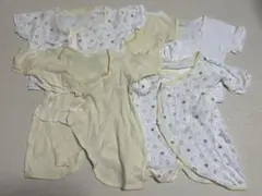 ベビー肌着 5点セット 白と黄色